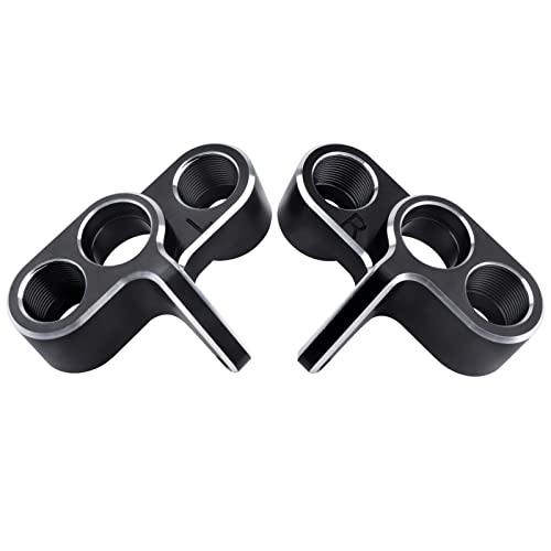 Aluminum Front Steering Blocks & Rear Hubs Stub Axle Carriers Knuckles for 1/8 ARRMA Typhon 6S, 1/7 Infraction Limitless Mojave 6S BLX Upgrades, Replaces AR330187 AR330193 (Black)