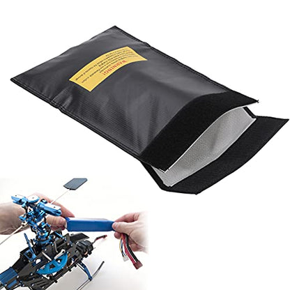 Explosion Proof Bag, Fireproof, Fireproof Storage, Heat Resistant, for Lithium Battery Charging, for Drone Battery and Various Aircraft Batteries (Black) - size: Black