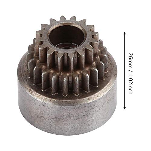 RC Car Clutch Bell, 02023 Metal Clutch (Double Gears) for HSP 94122 1/10 Car Drift Vehicle Accessory Parts