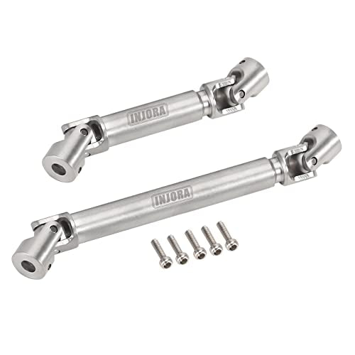 INJORA Black Steel Drive Shaft for 1/24 SCX24 Gladiator Dodge Power Wagon - color: Silver