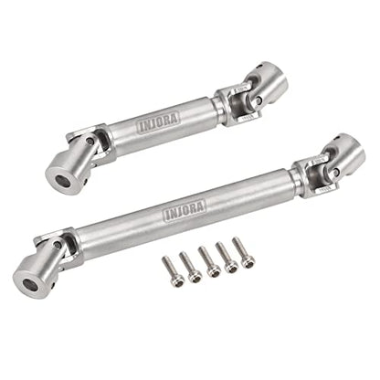 INJORA Black Steel Drive Shaft for 1/24 SCX24 Gladiator Dodge Power Wagon - color: Silver