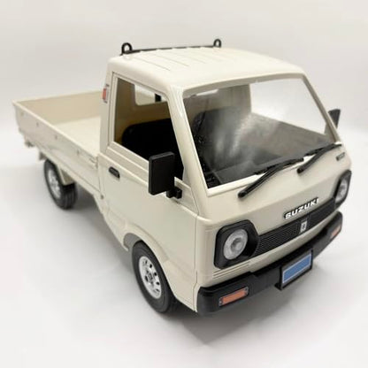 HLSFWDRIVE RC Kei Truck WPL D14 RC Car Drift Off Road 4WD Suzuki RTR | 1/10 Scale RC Drift Car 280 Motor 2.4 GHz Proportional Control Carry Vehicle Revised Chassis Hobby Toy Adult