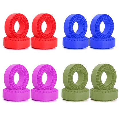 1.9 RC Silicone Rubber Insert Foam Soft Waterproof 108x42mm Fit 118-122mm 1/10 Crawler Wheels Tires for 1:10 Crawler Car Traxxas TRX4 Axial SCX10 Capra RXB10 RC4WD Gen8 4PCS (Purple) | Fit 118-122mm 1/10 Crawler Wheels Tires - color: Purple