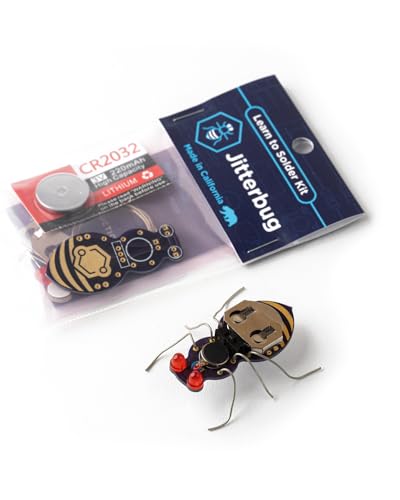Jitterbug Soldering Kit | DIY Electronics Projects for Beginners | STEM Practice Science Project | Electronic Vibration Motor Circuit Boards with Battery - style: Individual Pack
