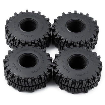 SWX 1.0 Soft Mud Tires 64x27mm 4Pcs for TRX4M SCX24 | Mud Tires, 64x27mm, Soft Compound, TRX4M, SCX24, 1.0, 4Pcs