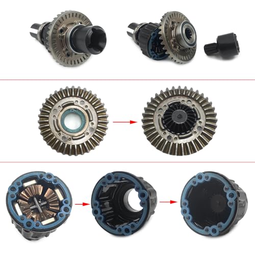 Steel Bevel Gear Differential Front Middle Rear Diff Gear Set for Tra-xxas 1/6 4WD XRT 1/5 X-MAXX 6S 8S RC Car Upgrade