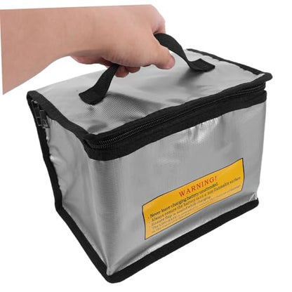 UKCOCO Fireproof Explosionproof Lithium Battery Bag for Drones and RC Cars Large Capacity Organizer Safety Strap and Insulated Design