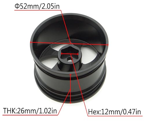 1/10 RC Drift Tires And Aluminum Wheels Rims Rally Racing Tyres 12mm Hex for 1:10 Scale On Road Touring Street Car Tamiya Traxxas HPI KYOSHO XV02 XV01 TT01 TT02 PTG2 A959 4PCS (Silver & Black)