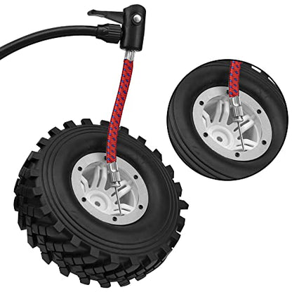 2.2" Rubber Tires Inflatable OD128mm & 12mm Hex Hub Plastic Beadlock Wheel Rims Super Grip Tyers Compatible with 1/10 Axial Tamiya Redcat RC Crawlers Truck (Silver)