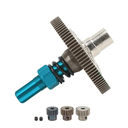 SUNGOOYUE Slipper Gear Set Metal Assembly Aluminum Alloy Steel 91T Gear with 17T 19T 21T Pinions for Arrma Senton 1 10 RC Cars Upgrade Parts for Racing and Bashing (Blue) - color: Blue