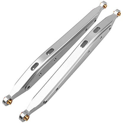 Metal Rear Trailing Arm Swing Arm Linkage Link Rod Pull Rod Compatible with Axial RBX10 Ryft 1/10 RC Crawler Upgrade Parts (Silver) - color: Silver