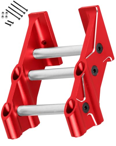 RC Wing Mount Upgrades Part for 1/10 Kraton Outcast 4X4 4S V2 BLX,Alloy Rear Wing Mount Hops Up,Replace ARA320631,Red - color: Red(parts)
