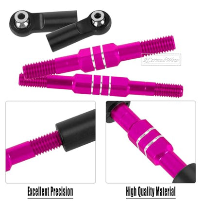 RC Upgrades Part for 1/10 ECX 2WD Series RC Car,Alloy Adjustable Turnbuckles Camber Links,Suspension Arms,Left Right Caster Blocks,Front Steering Block,Rear Stub Axle Carriers,Pink - color: Pink(1set)