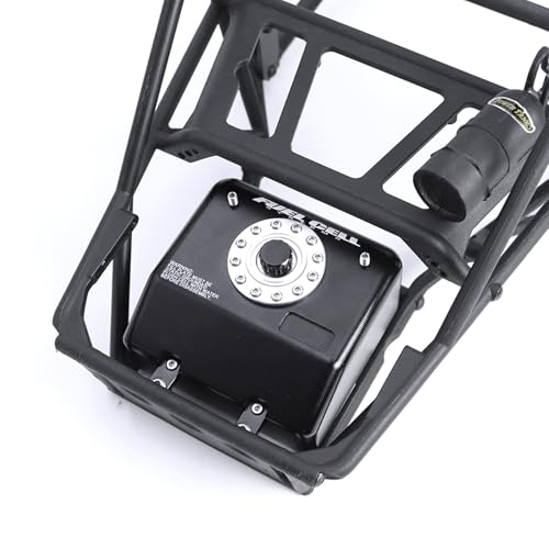H10 Aluminum Alloy Simulated Cell Receiver Equipment Box Electric Box Fuel Tank for 1/10 RC Crawler Car Vanquish H10 Optic LCG Upgrade Parts (Black) - color: Black