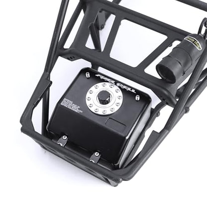 H10 Aluminum Alloy Simulated Cell Receiver Equipment Box Electric Box Fuel Tank for 1/10 RC Crawler Car Vanquish H10 Optic LCG Upgrade Parts (Black) - color: Black