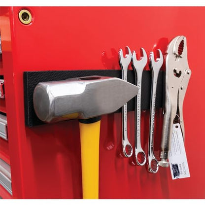 Performance Tool W12526 2-Piece Flexible Magnetic Tool Holder Bar | Double-sided magnets stick to steel without screws. Non-scratch carbon fiber. Contours to vehicle fenders - style: 2Pc Magnetic Tool Holder Bar