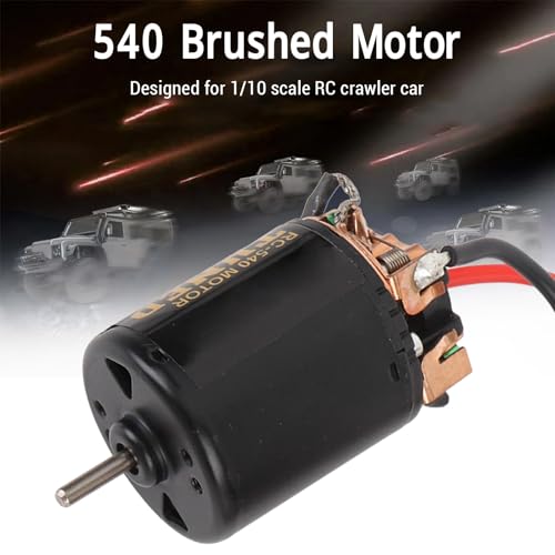 RC Brush Motor ESC, Brushed Motor ESC Combo Brush Cable T Plug 540 Brushed Motor for Axial SCX10 90046 for Redcat Gen 8 1/10 RC Car (55T) - size: 55T