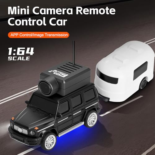Wltoys 1:64 FPV RC Drift Car, 720P WiFi APP, 2.4GHz Gyro | HD Camera with Real‑time Video. Dual Control: Remote or Phone App. 3 Speeds & Suspension. LED Lights for Hobbyists - color: Black