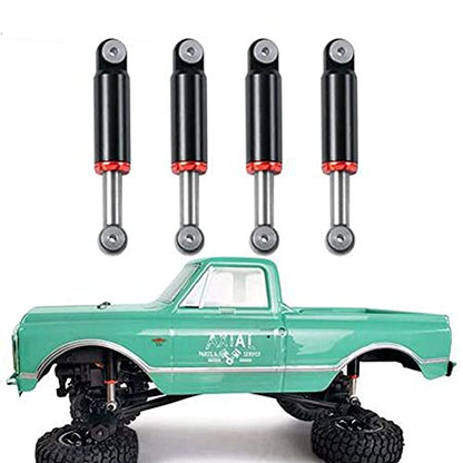 RC-Hub 4pcs Alloy Aluminum Shock Absorber Internal Spring Dampers Air Shock for 1/24 Axial SCX24 AXI90081 Deadbolt AXI00001 AXI00002 RC Crawler Car