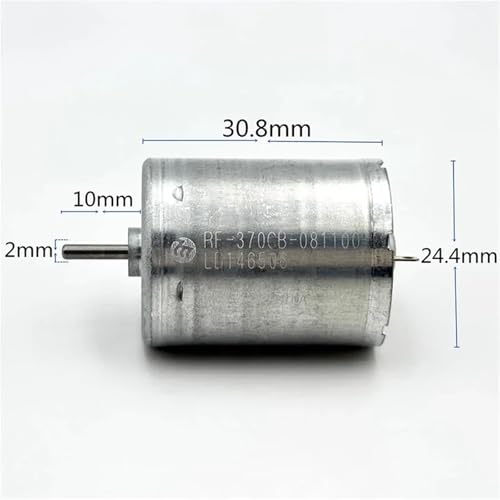 1pc RF-370CB-081100 Mini 370 Low Current Metal Brush DC Electric Motor 12V 18V 24V 3750RPM Micro 24mm for DIY Car Parts
