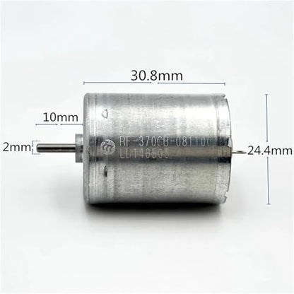1pc RF-370CB-081100 Mini 370 Low Current Metal Brush DC Electric Motor 12V 18V 24V 3750RPM Micro 24mm for DIY Car Parts