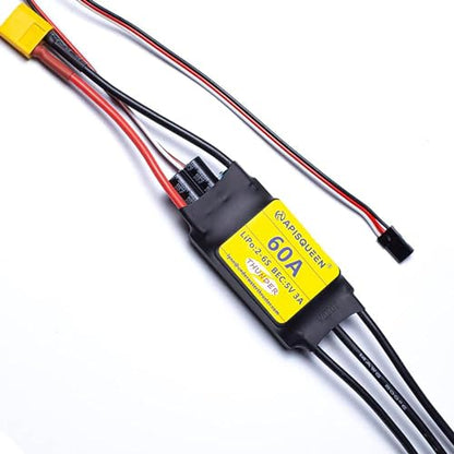 60A ESC 2-6S LiPo Brushless Electric Speed Controller | With BEC XT60 & 4.0mm Plug for RC Drone Airplane Model - size: 60A