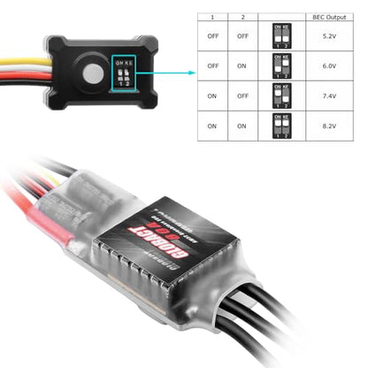 GLOBACT AM32 ESC 80A Power System 2-6S BEC 5.20-8.2V for 1/10 RC Crawler | Fits Axial SCX10 TRX4 TRX6 Redcat FMS RC4WD