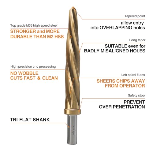 3/8" 1/2" 5/8" 3/4" 4Pcs M2 Chucking Reamer Set to Enlarge - size: M2 Set (4PCS)