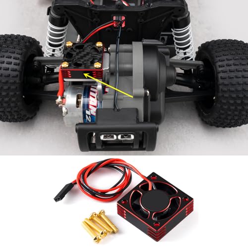 Universal RC Motor ESC Cooling Fan, High Speed Dissipation 30mm*30mm Aluminium Alloy RC Electric Motor Cooling Fan Universal Fit for RC Car Fan Mount Hole 24mm