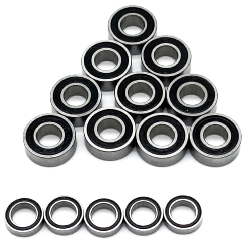 15pcs Rubber Sealed RC Ball Bearings Kit 5x8x2.5mm 5x11x4mm Compatible with Tamiya Grasshopper Lunchbox Hornet 1/10 RC Car Upgrade Parts