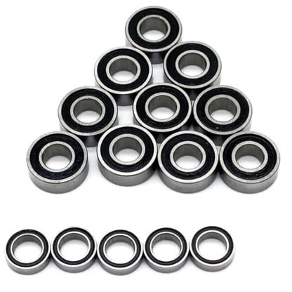 15pcs Rubber Sealed RC Ball Bearings Kit 5x8x2.5mm 5x11x4mm Compatible with Tamiya Grasshopper Lunchbox Hornet 1/10 RC Car Upgrade Parts