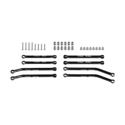 GPM 7075-T6 Alloy Front & Rear Link Set for 1/30 Scx30 Ford Bronco 4X4 RTR Brushed Rock Crawler-Axi-2048 (Black) - color: Black