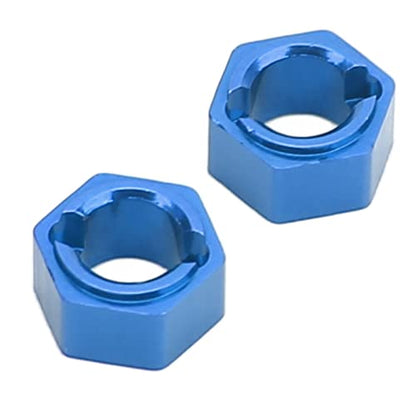 7mm Hex Combiner, Wheel Hub Hex Adapter Aluminum Alloy RC Wheel Hex Drive Adapter Compatible with FMS FCX24 1/24 RC Car (Blue)