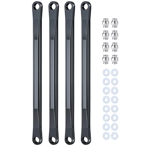 8pcs Aluminum Alloy Chassis Linkage Rod Set Upper & Lower Suspension Links for 1/8 LOSI LMT RC Crawler Car Pull Rod Link Linkage Tie Rod Kit Upgrade Parts Accessories