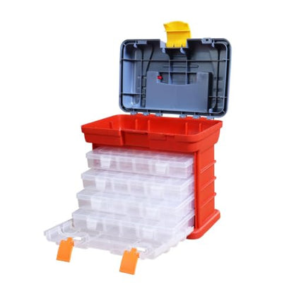 Torin Portable Tool Box, Small Parts Organizer with Drawers, tackle box | Customizable Compartments for Hardware, Fishing Tackle, Beads, or Crafts - size: 11IN