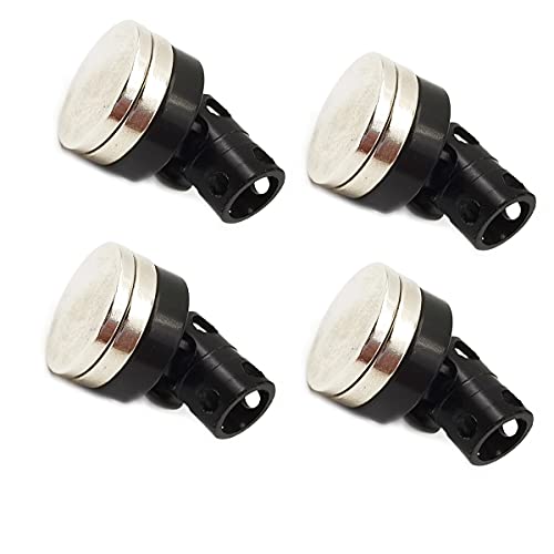 DEVMO 4PCS RC Magnetic Body Post,Alloy Magnetic Stealth Invisible Body Shell Mount Column Compatible with HSP Redcat Himoto Tra-xxas SCX10 4WD 1/10 RC Car (Black)