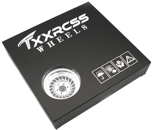 Super Heavy Rc 1.9 Beadlock Wheels Offsets -10mm Rims for 1/10 RC Crawler (Silver) XX - color: Silver