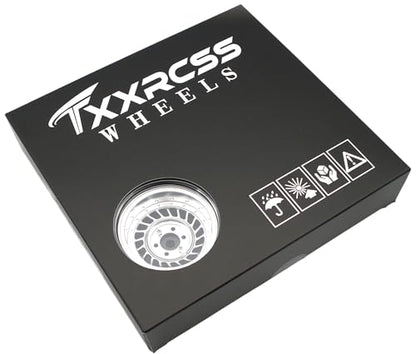 Super Heavy Rc 1.9 Beadlock Wheels Offsets -10mm Rims for 1/10 RC Crawler (Silver) XX - color: Silver