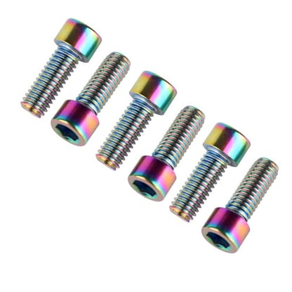 6Pcs Bike Screws M6x10 12 16 18 20 25 30 35mm Stainless Steel Socket Head Cap Allen Hex Bolt (Ranibow, M6 x12mm) - color: Ranibow, size: M6 x12mm