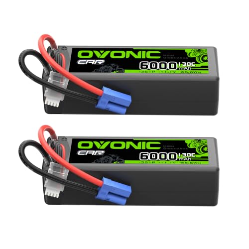 OVONIC 3S LiPo Battery 6000mAh 11.1V 130C RC Battery with EC5 Connector