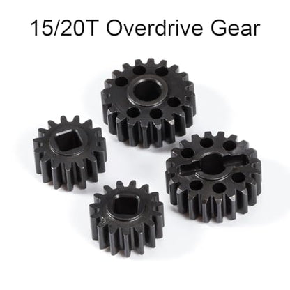 Heat Treated Steel 15T/20T Portal Overdrive Gear 36% OD 12T/23T Standard Gear for Axial 1/10 Capra F9 SCX10 III AR45 Portal Axle (15T 20T) - color: 15t 20t