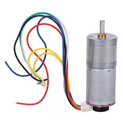 Gear Motor DC Geared Motor GA25 370 Brush Copper Stainless Steel Metal High Torque Speed Reduction Reversible for Robot Car Smart Devices DIY Users (DC12V 10RPM) - size: DC12V 10RPM