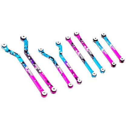 Splash Anodizing Aluminum High Clearance Chassis Links Set for Axial SCX24 Chevrolet C10 JLU Bronco Base Camp 1/24 RC Crawler Car