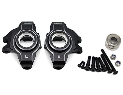 Treal Aluminum 7075 Front Steering Knuckles for Axial RBX10 Ryft - color: Black