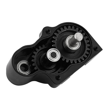 Ultra Light LCG Metal Transmission Low Speed Gearbox with Motor Gear for 1/10 RC Crawler SCX10 TRX4 TRX-4 RC4WD Capra Upgrade Part (Black) - color: Black