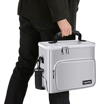 Tamfile Fireproof Lipo Battery Bag, 4200°F Explosionproof Lipo Safe, Silver | Heat Resistant, Large Capacity, Lithium Batteries Storage, RC Drone LiPo Battery Storage, Transport and Charging Protection - color: Silver