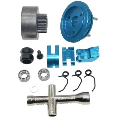 Clutch Bell 14T Gear Flywheel Assembly Clutch Shoes Springs Engine Nut Mini Cross Wrench Wheel Spanner for 1/8 Nitro RC Car Part