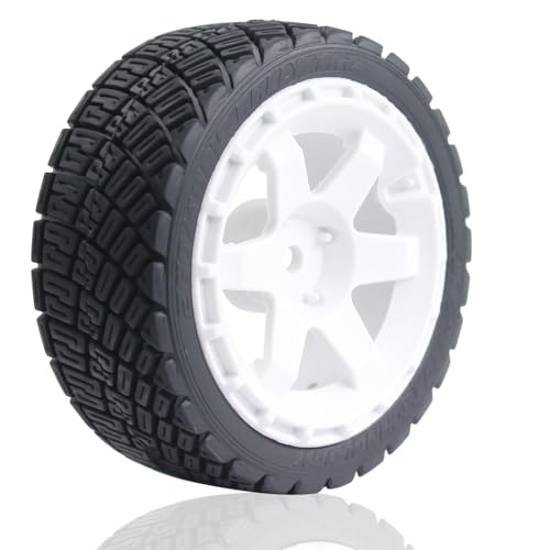 67mm 4PCS 1/10 RC On-Road tires and Hard Plastic wheels set Hex 12mm For WRC Drift Car Conversion 1/10 RC On-Road Car Traxxas Tamiya FW06 TT02 HPI HSP 94122 Kyosho W150