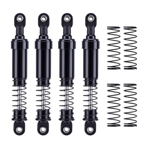 110mm Metal 1/10 RC Crawler Shocks Absorber Springs Pre-Oiled for Gen7 Gen8 SCX10 1/10 TRX4 Upgrades (Black) - color: Black