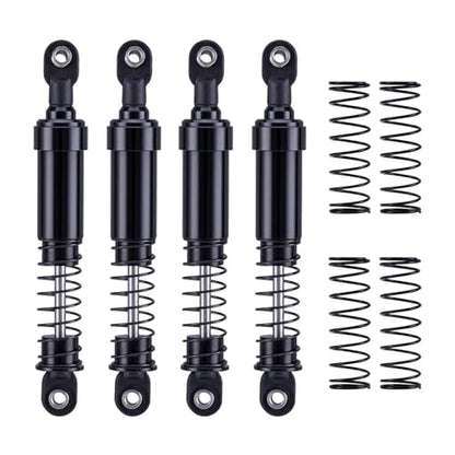110mm Metal 1/10 RC Crawler Shocks Absorber Springs Pre-Oiled for Gen7 Gen8 SCX10 1/10 TRX4 Upgrades (Black) - color: Black